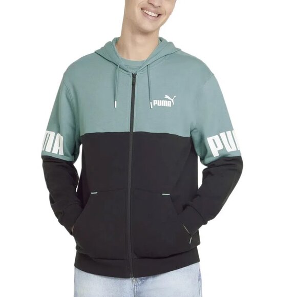 PUMA Men's Power Colorblock Full-Zip Hoodie - Picture 3 of 5